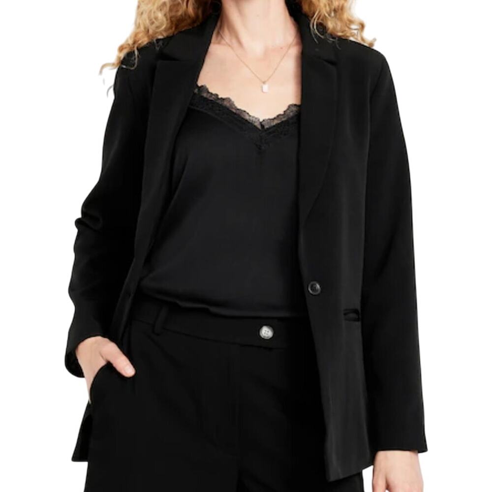 Old Navy Classic Double-Weave Blazer - Black Jack Size M Classic Office Workcore